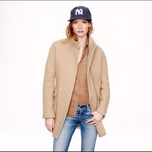 J.Crew Stadium-Cloth Cocoon Coat in Camel